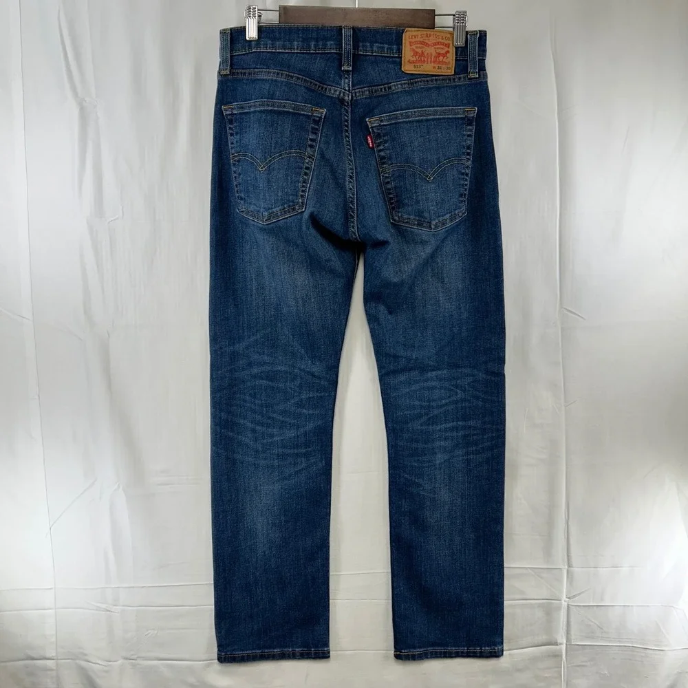 Levi's 513 Slim Straight Jeans Mens 31x30 Blue Medium Wash Denim